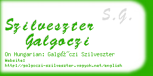 szilveszter galgoczi business card